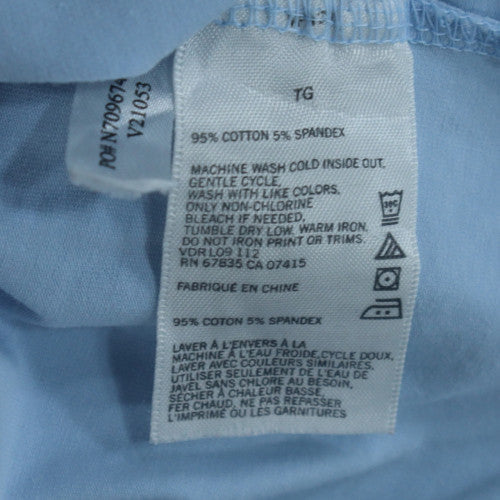 Nautica Men's Light Blue XL Crew Neck Cotton Blend T-Shirt