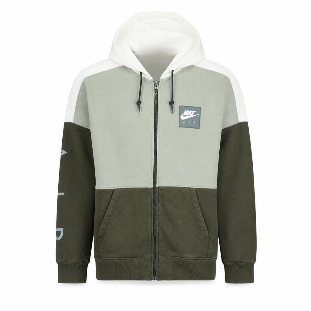 Nike Air Women's Green Colourblock Full Zip Hoodie Size L