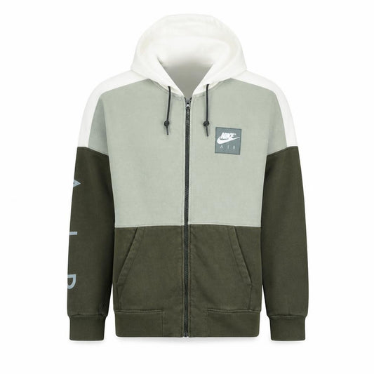 Nike Air Women's Green Colourblock Full Zip Hoodie Size L