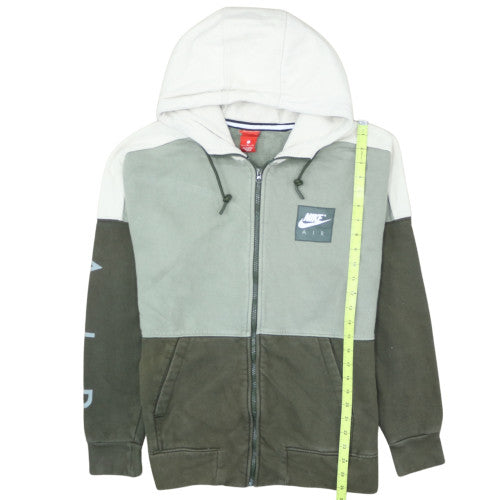 Nike Air Women's Green Colourblock Full Zip Hoodie Size L