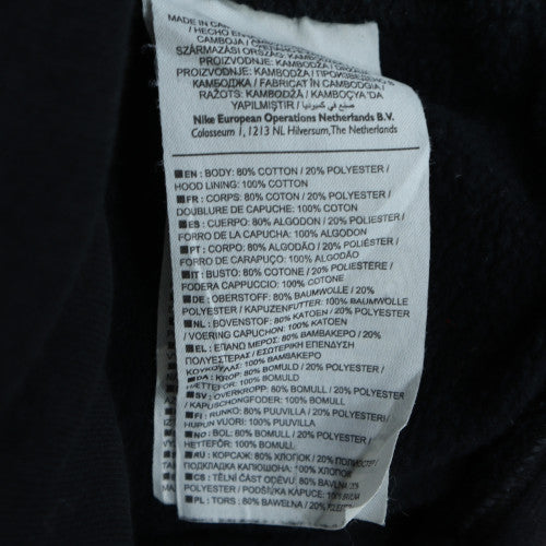 Nike Men's Black XS Pullover Hoodie Cotton Fleece Sportswear