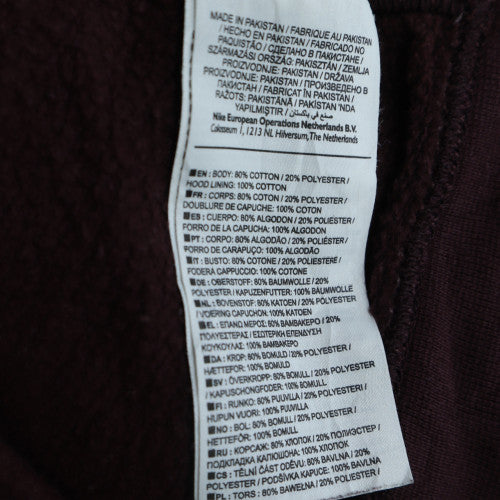 Nike Men's Brown Full Zip Hoodie Medium Fleece Sweatshirt