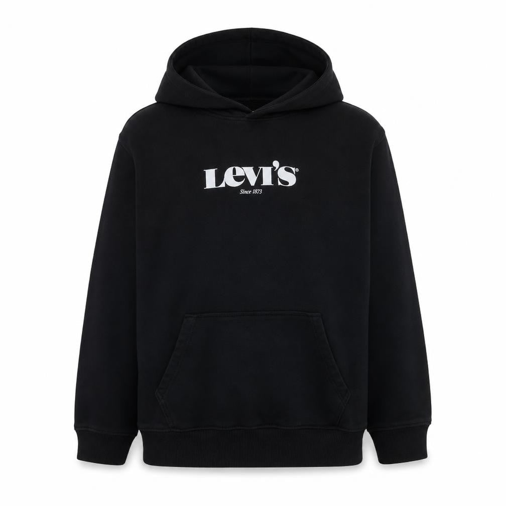 Levi's Men's Black Relaxed Fit Pullover Hoodie L Cotton Blend