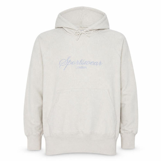 Puma Men's Beige Pullover Hoodie Size S Embroidered Sportswear