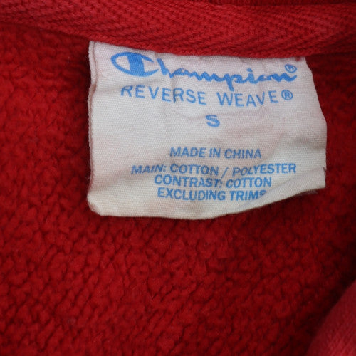 Champion Men's Red Reverse Weave Pullover Hoodie Size S
