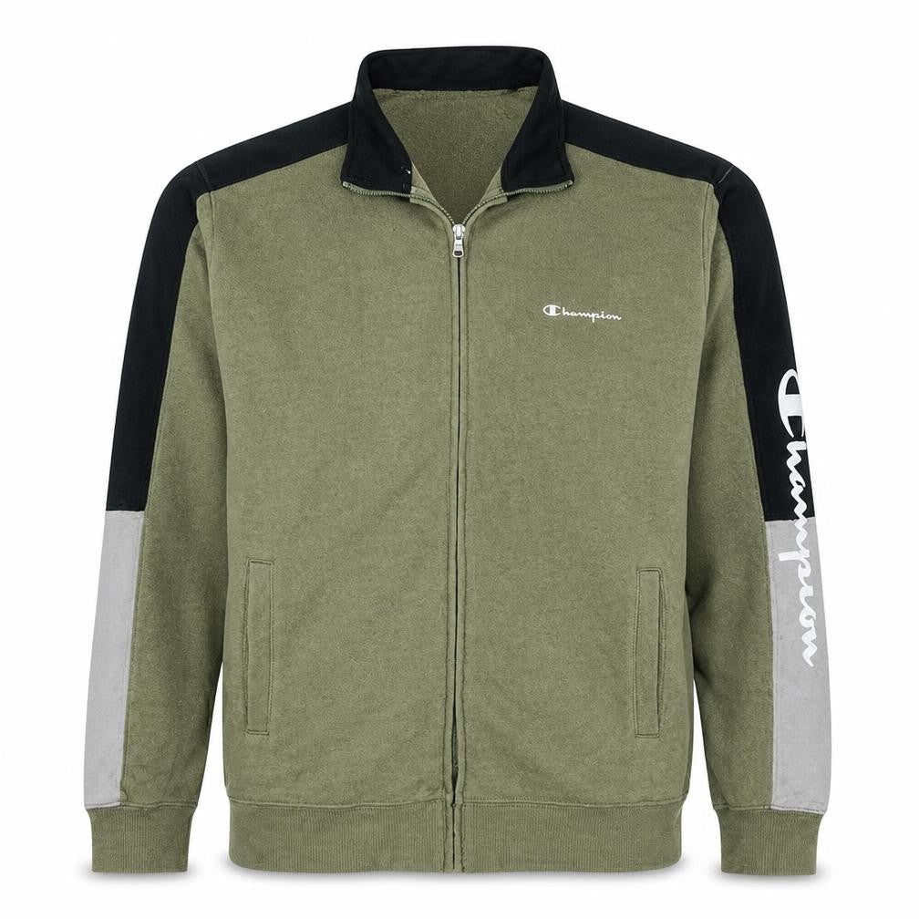 Champion Men's Green 2XL Full Zip Fleece Sweatshirt