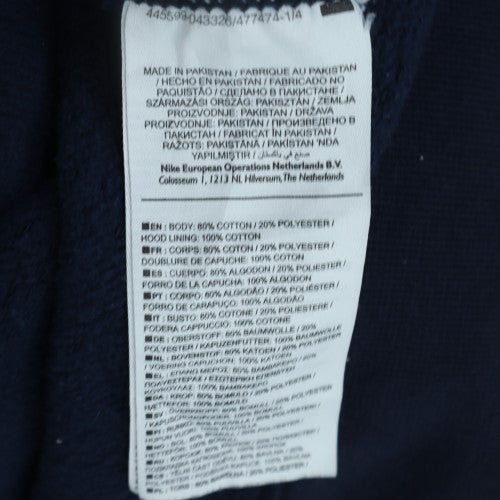 Nike Men's Blue 2XL Pullover Hoodie Embroidered Sportswear