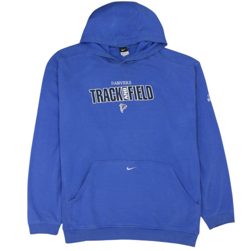 Nike Men's Blue 3XL Pullover Hoodie Track & Field Graphic Fleece