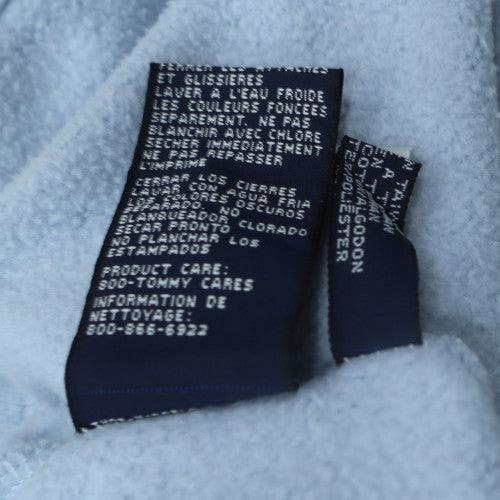 Tommy Hilfiger Women Blue Full Zip Hoodie USA Logo M Cotton Blend