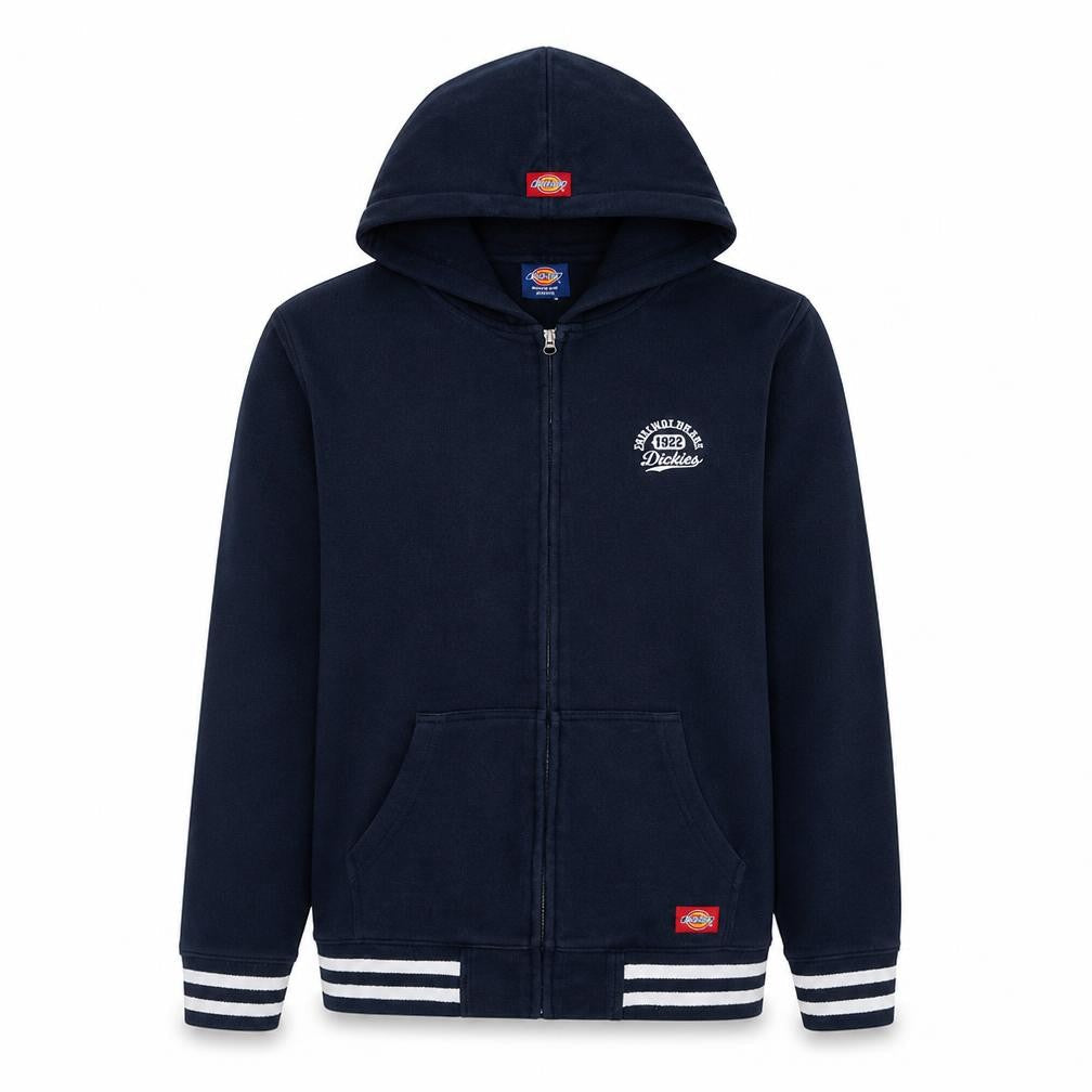 Dickies Men's Navy Blue Full Zip Hoodie Medium Classic Fleece