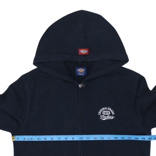 Dickies Men's Navy Blue Full Zip Hoodie Medium Classic Fleece
