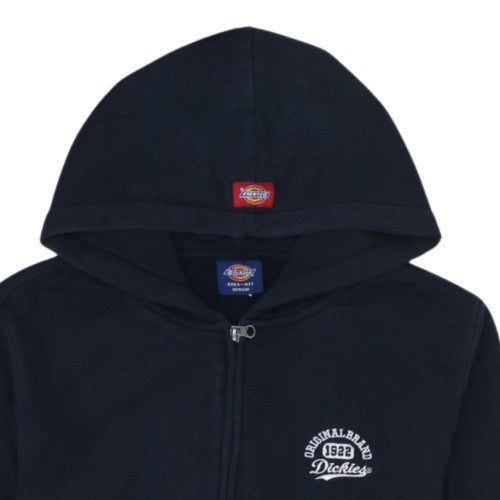 Dickies Men's Navy Blue Full Zip Hoodie Medium Classic Fleece