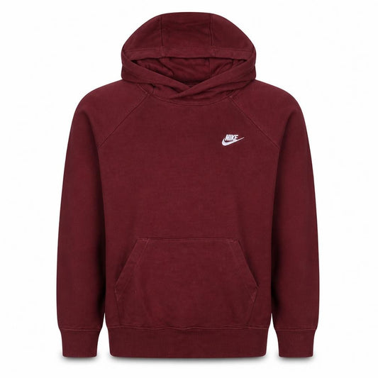 Nike Men's Red Pullover Hoodie M Regular Fit Sports Fleece