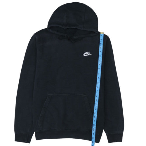 Nike Men's Black Pullover Hoodie M Regular Fit Logo Fleece