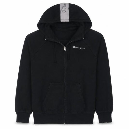 Champion Men's Black Full Zip Hoodie L Regular Fit Sportswear