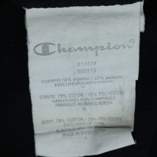 Champion Womens Black Large Pullover Hoodie with Logo Detail
