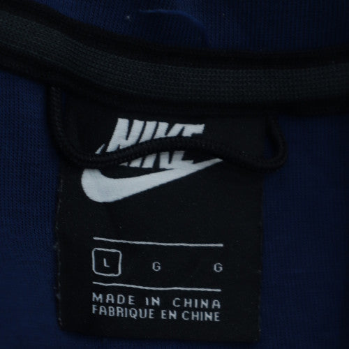 Nike Men's Blue Full Zip Hoodie L Regular Fit Fleece Sweatshirt