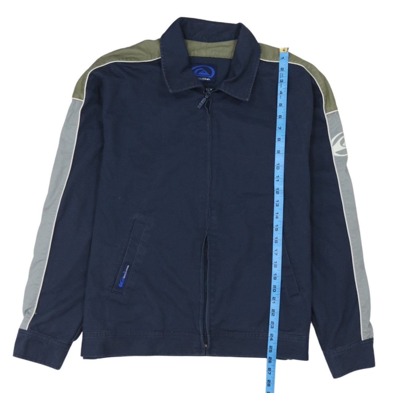 Quiksilver Men’s Blue Full Zip Cotton Jacket Size L Casual Retro