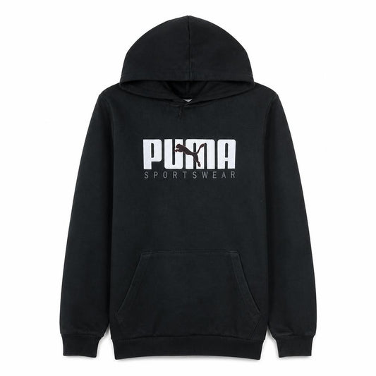 Puma Men's Black Pullover Hoodie Sportswear S Regular Fit