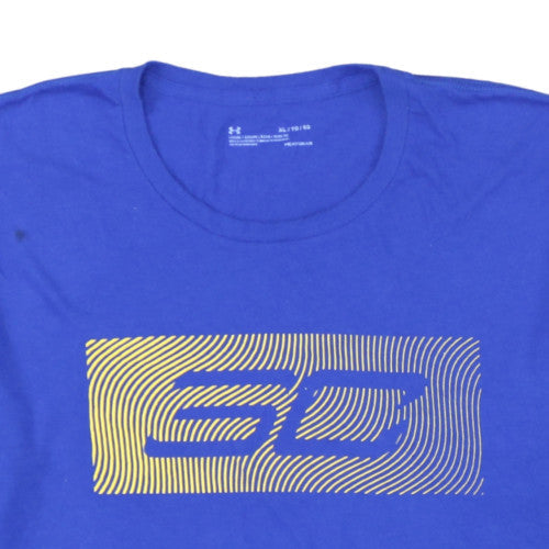 Under Armour Men's Blue Steph Curry SC Logo HeatGear T-Shirt XL