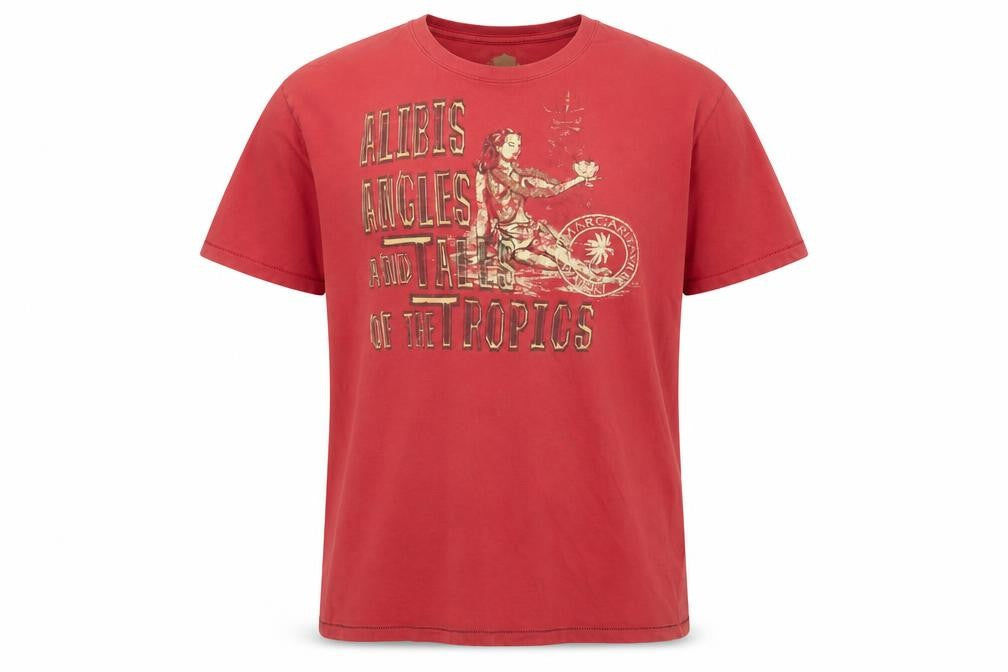 Margaritaville Men's Red XL Graphic Cotton T-Shirt Tropical Beach Style