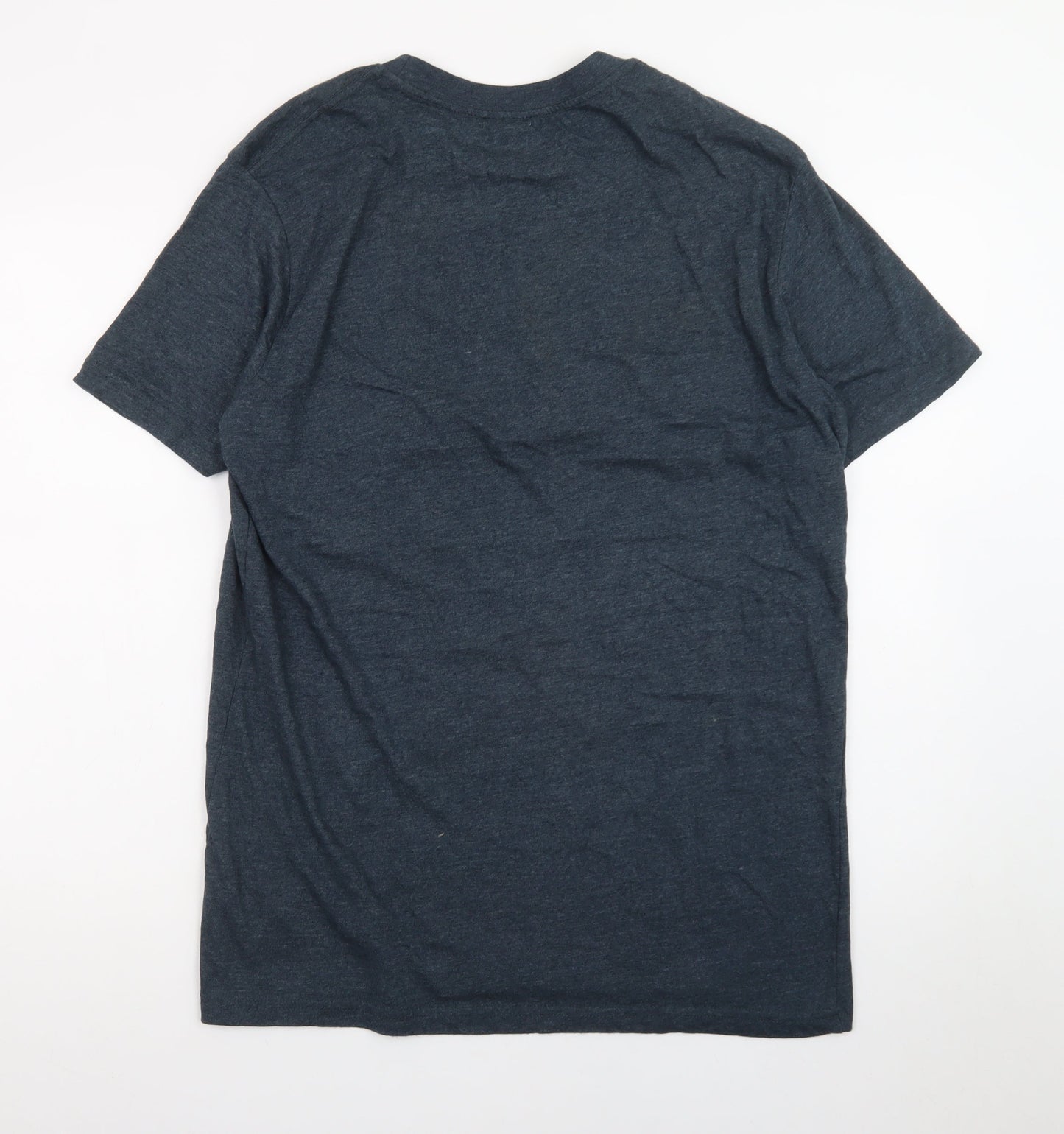 Lee Men's Blue Crew Neck Logo Short Sleeve T-Shirt Size L