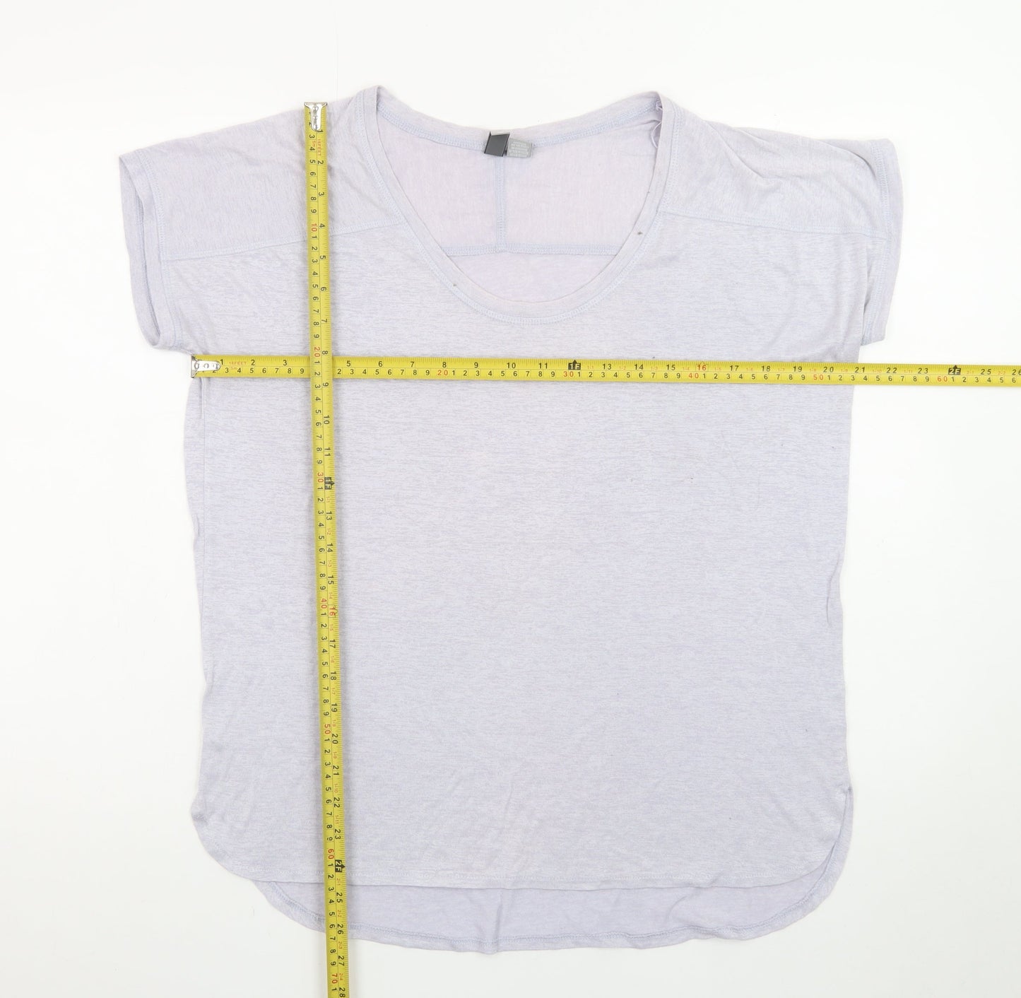 KENAR Womens Grey Basic Scoop Neck Short Sleeve T-Shirt Size M
