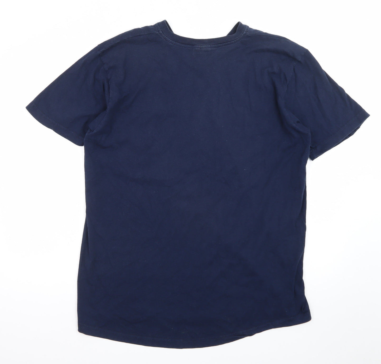 Champion Men's Blue 2XL V-Neck Cotton Short Sleeve T-Shirt