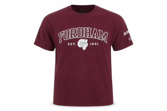 Champion Men's Burgundy Fordham Graphic Cotton T-Shirt Size L