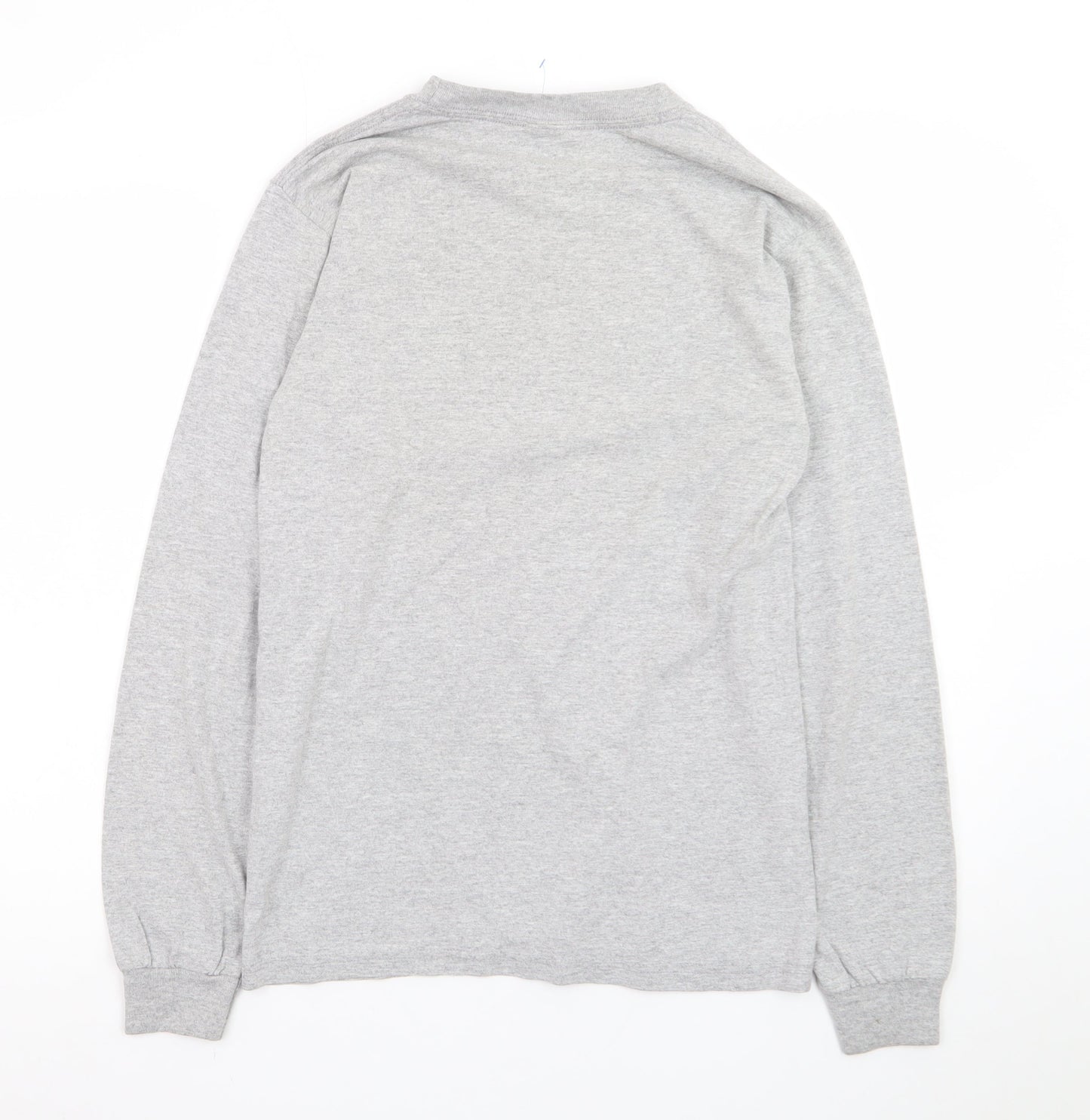 Anvil Men's Grey Long Sleeve Montgomery Soccer T-Shirt Small