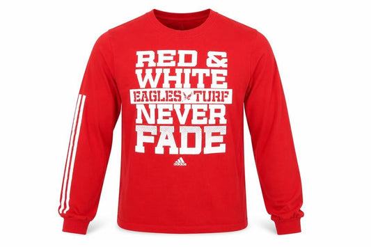 Adidas Men’s Red Long Sleeve Graphic Sports T-Shirt Size S