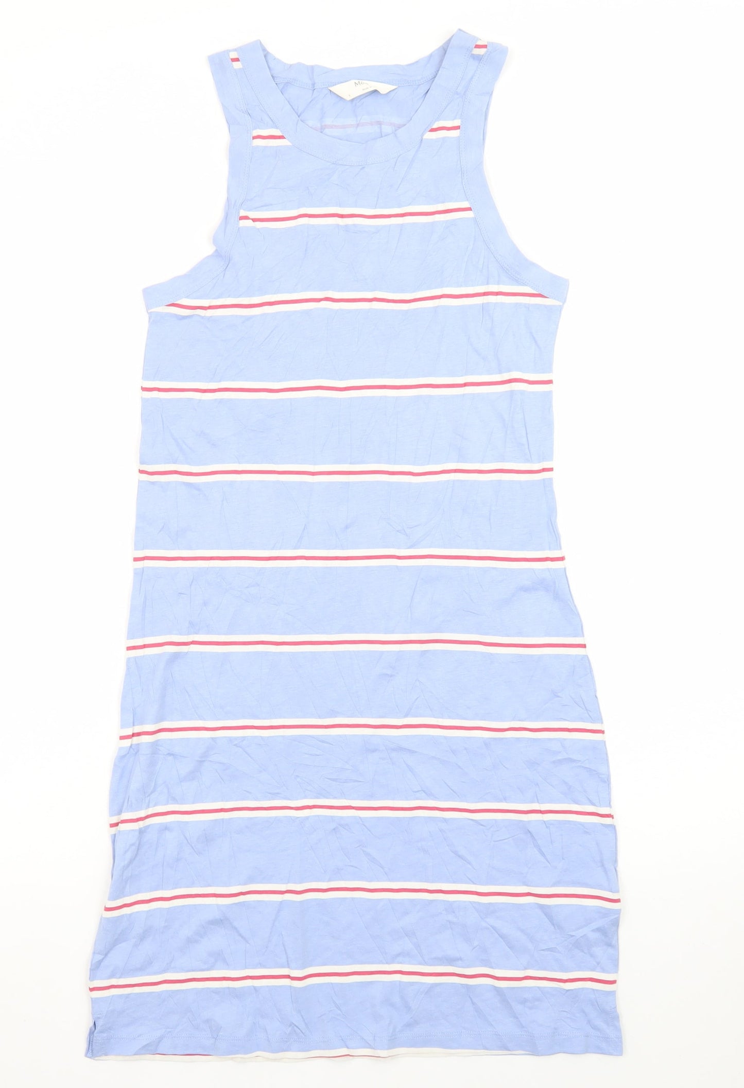 Marks and Spencer Women’s Blue Striped Tank Dress Size S Jersey Summer