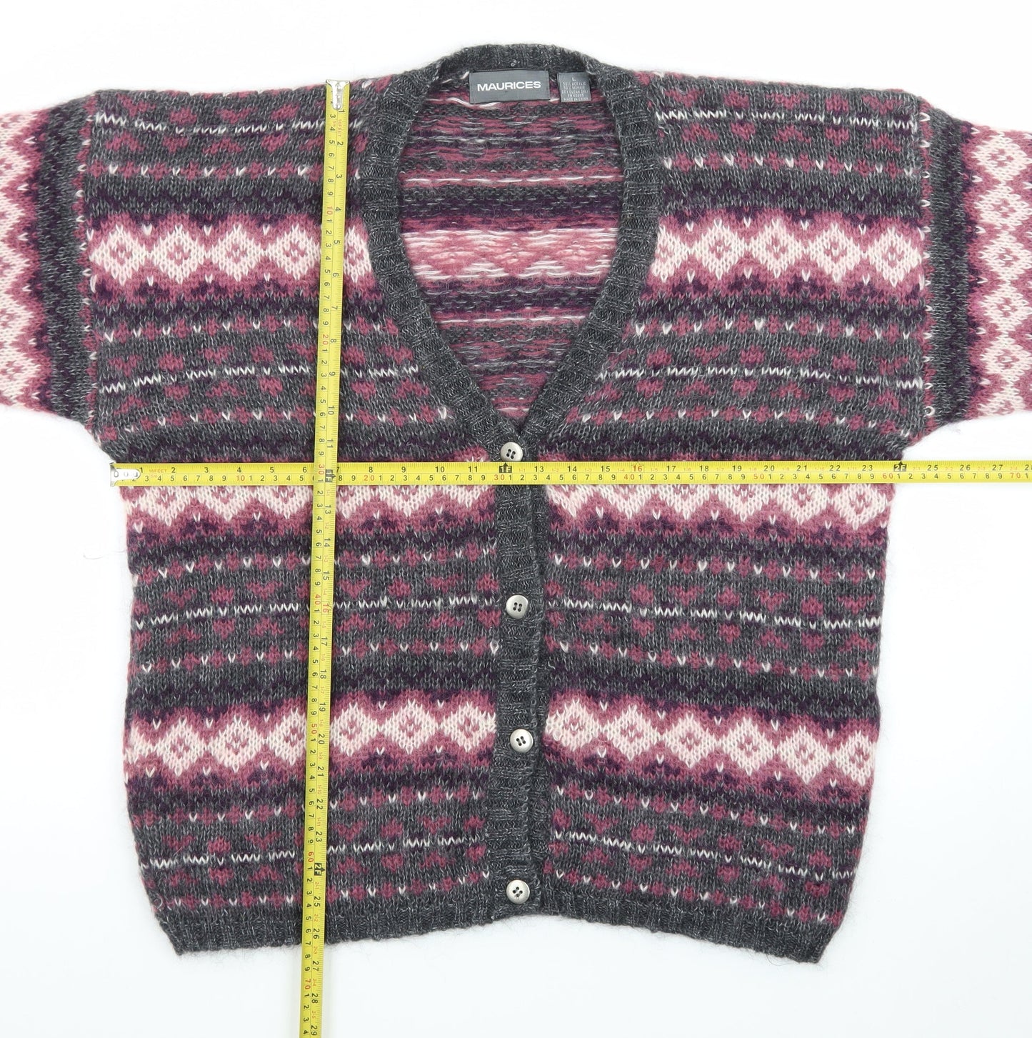 Maurices Women's Multicoloured Fair Isle Cardigan L