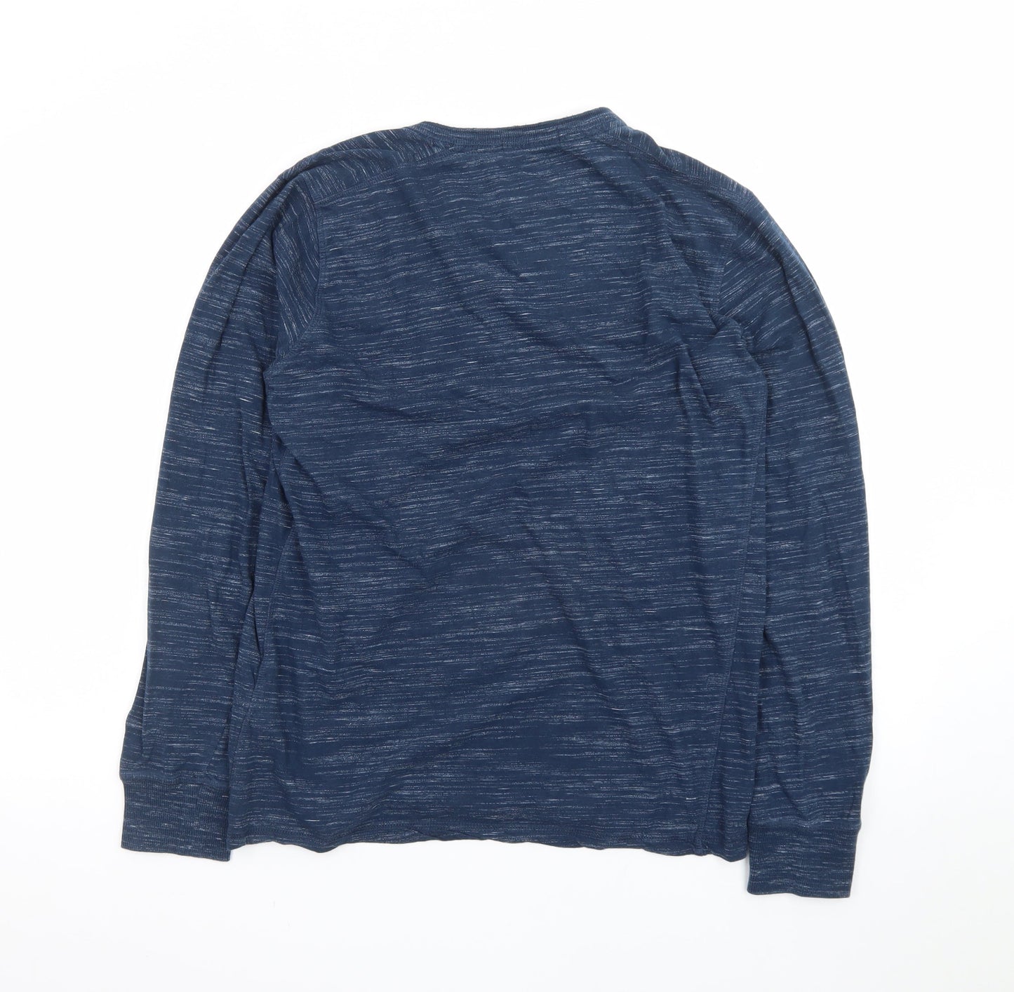 Tokyo Laundry Men's Blue Henley Long Sleeve T-Shirt Size M