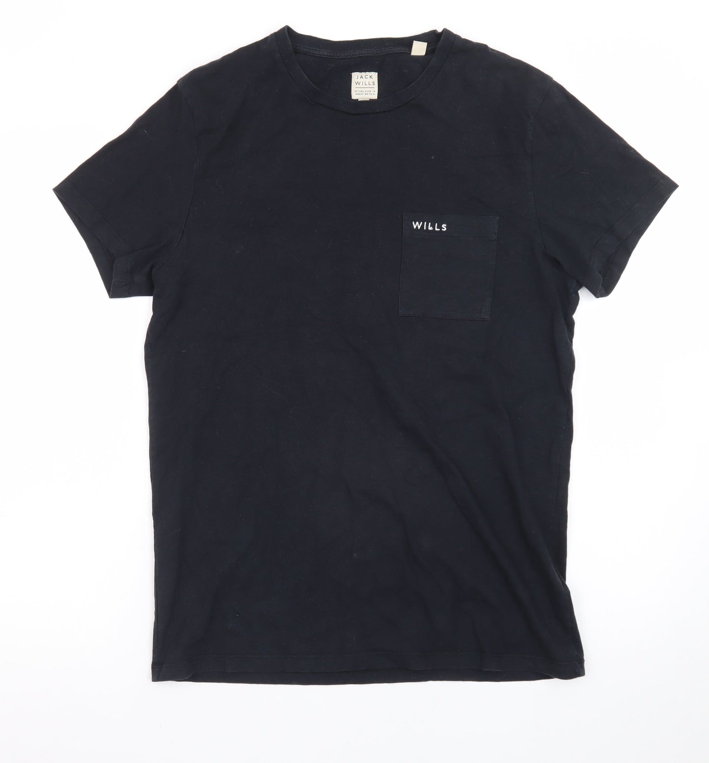 Jack Wills Men's Black Slim Fit Cotton Crew Neck T-Shirt M