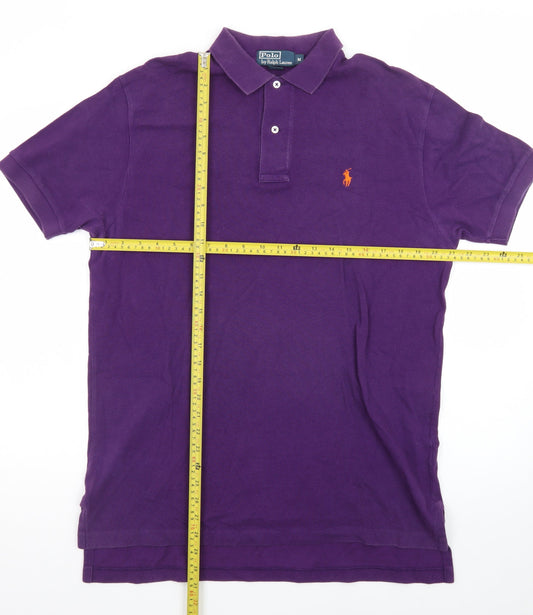 Ralph Lauren Men's Purple Cotton Polo Shirt Size M Classic Fit