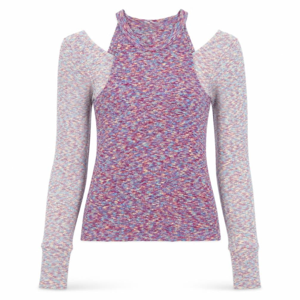 We The Free Women's Multicoloured L Cold Shoulder Knit Jumper