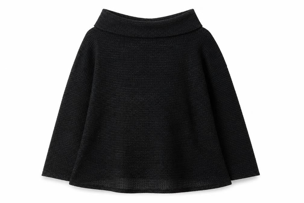 Apricot Women Black Cowl Neck Chunky Knit Jumper S