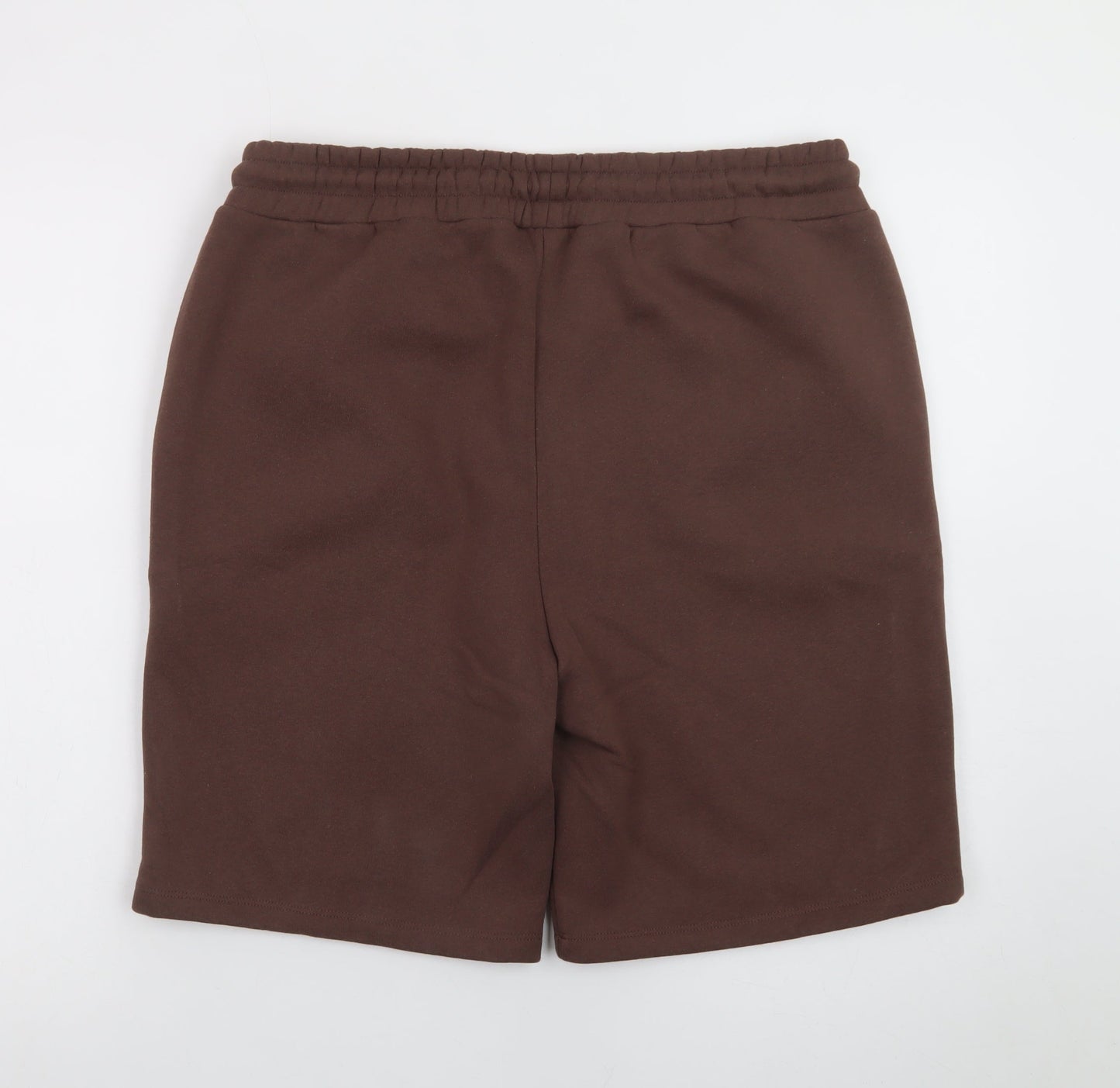 boohooMAN Men’s Brown Art Print Sweat Shorts L Casual Streetwear