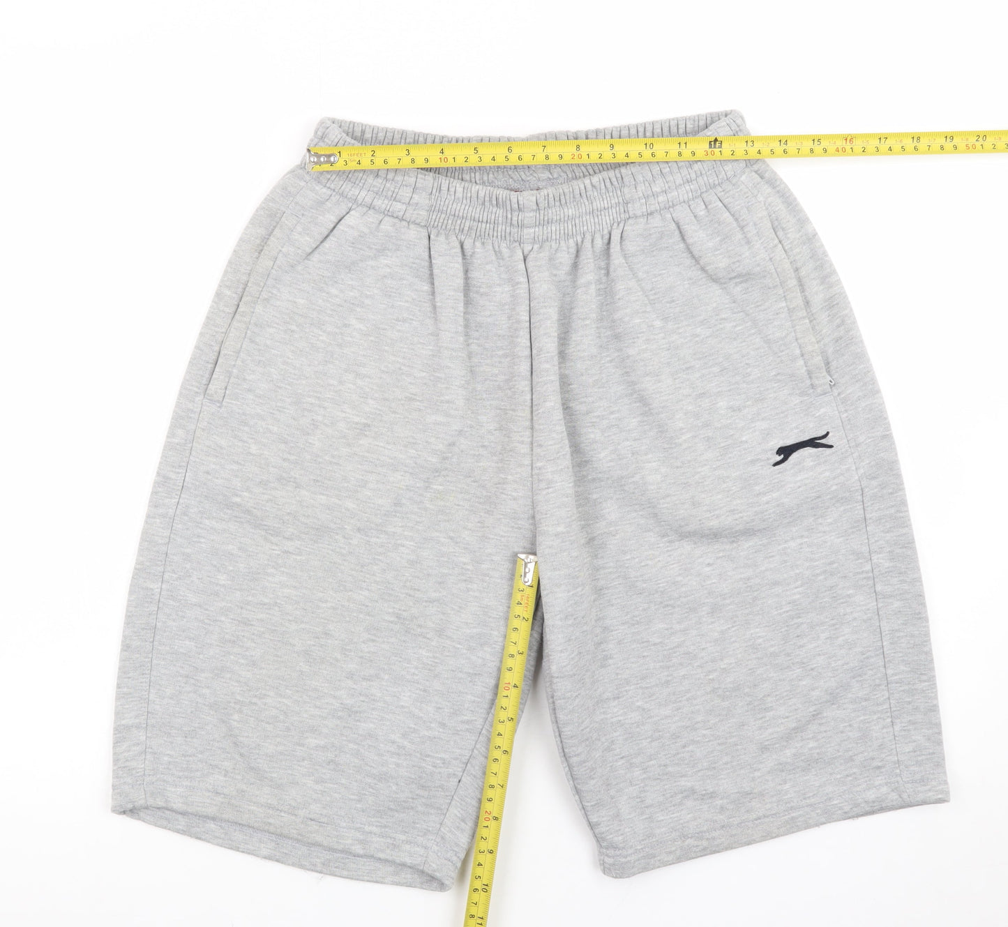 Slazenger Men's Grey XL Sweat Shorts Elastic Waist Pockets