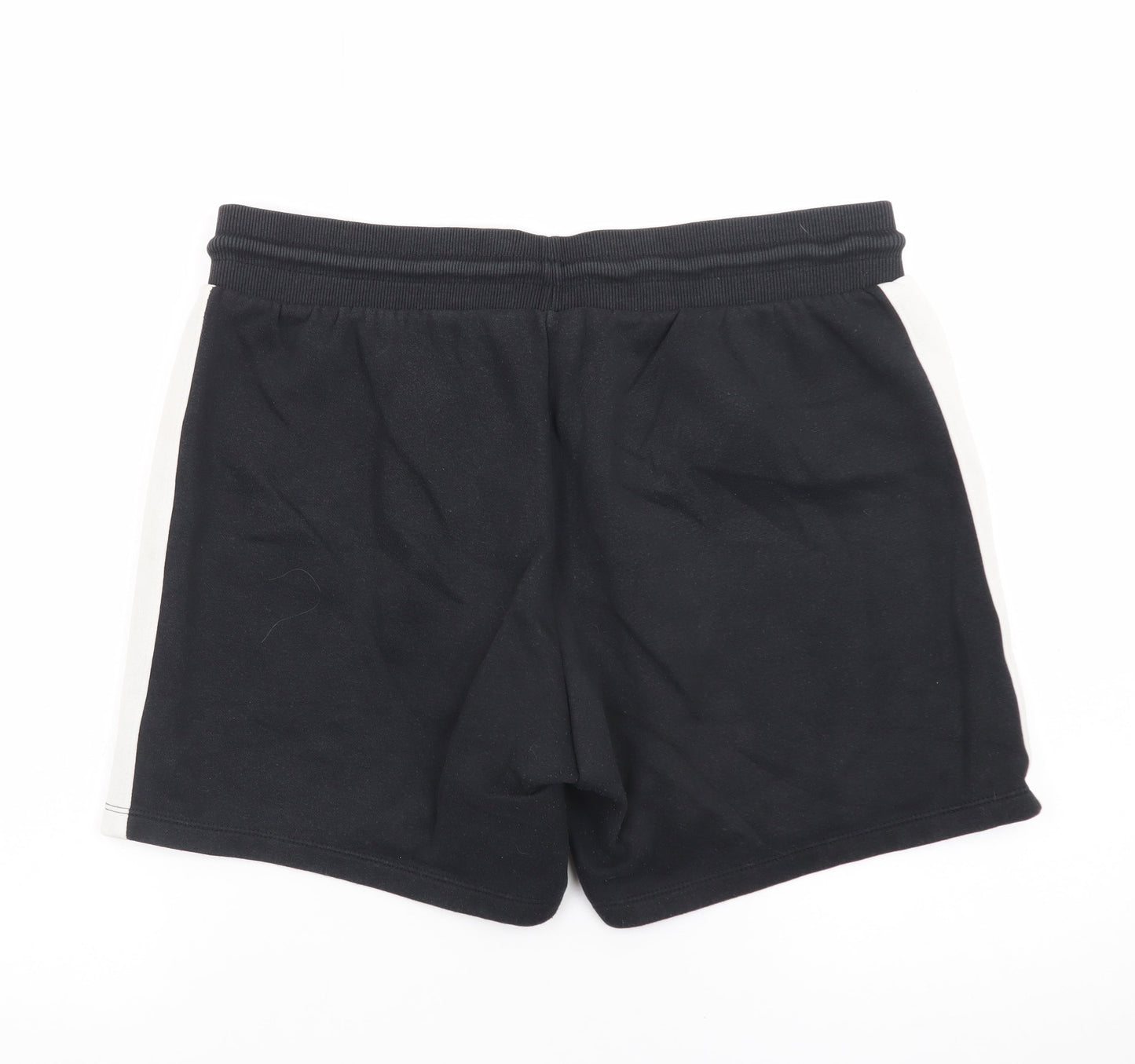 Jack & Jones Men's Black Sweat Shorts L Elastic Waist Casual