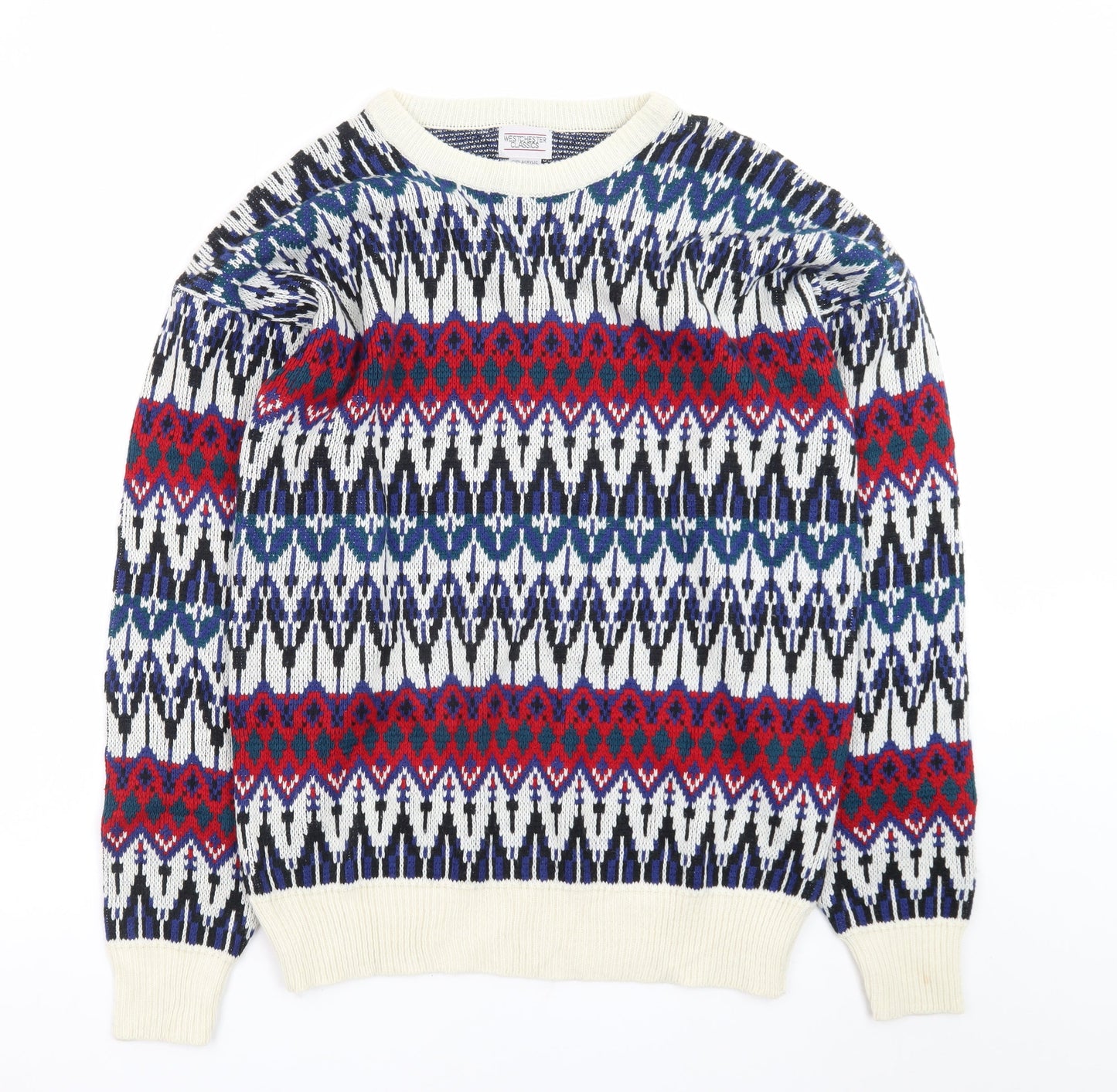 Westchester Classics Men's Multicoloured Fair Isle Knit Jumper L