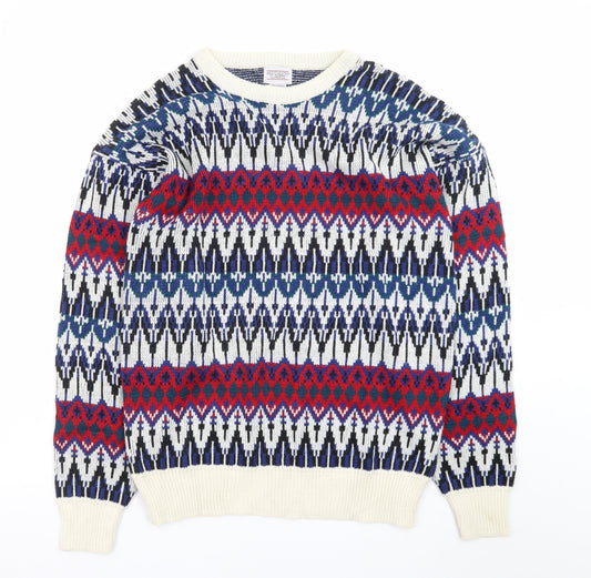 Westchester Classics Men's Multicoloured Fair Isle Knit Jumper L
