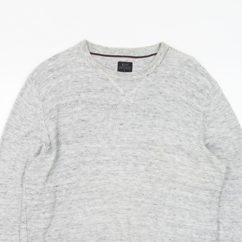 Additional view of ACW85 Men's Grey V-Neck Knit jumper, size M