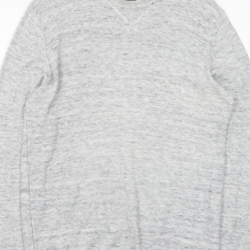 Additional view of ACW85 Men's Grey V-Neck Knit jumper, size M