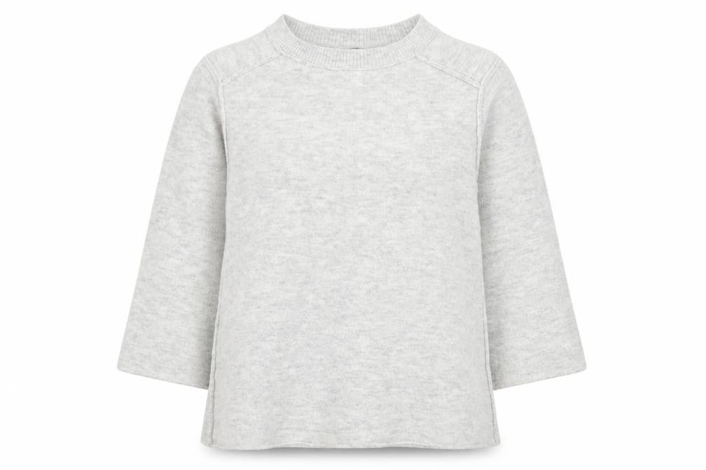 Zara Women Grey Wool Blend Knit Pullover Jumper Size S