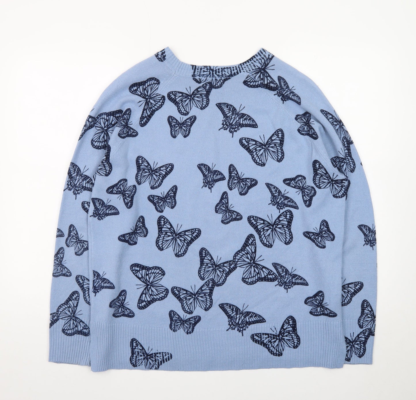 Papaya Women’s Blue Butterfly Print Pullover Jumper Size 18