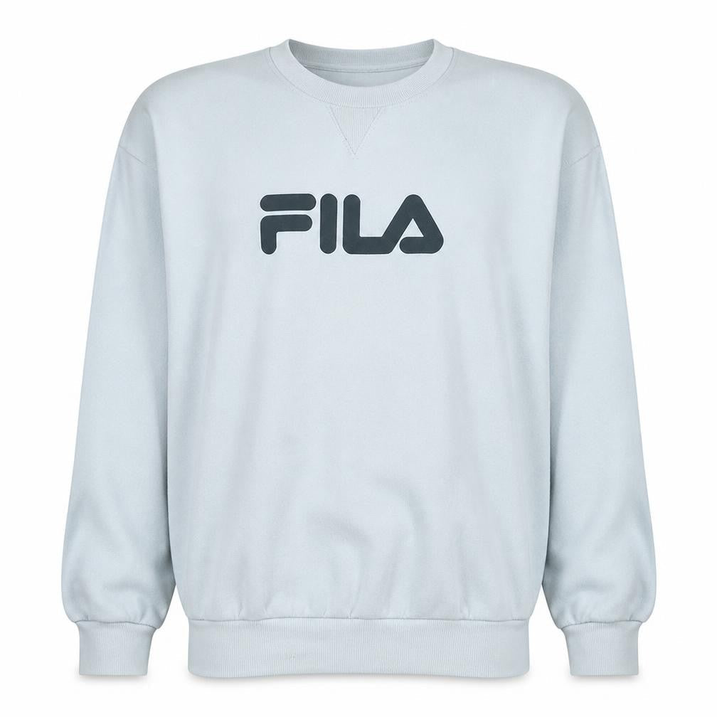 Fila Men's White XL Pullover Crew Neck Logo Sweatshirt