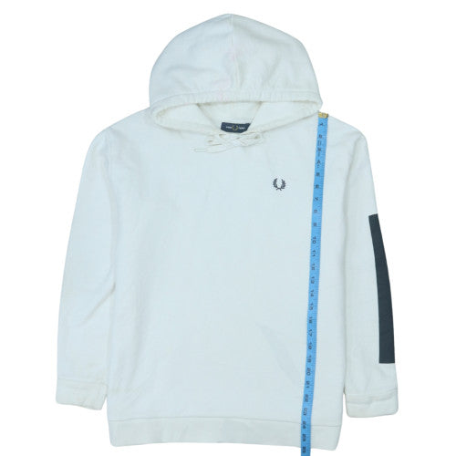 Fred Perry Men's White Pullover Hoodie M Classic Logo Style