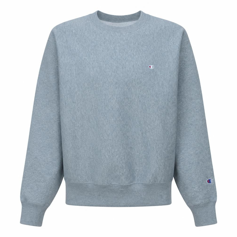Champion Men's Grey Reverse Weave Crew Neck Sweatshirt Small
